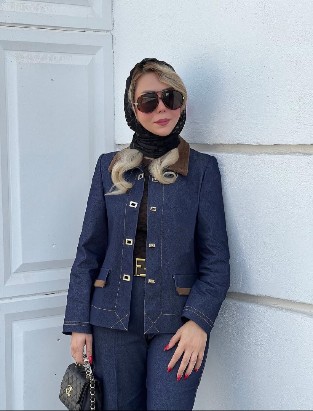 کت شلوار جین زنانه ارسال رایگان کد ۶۶۷۲RO