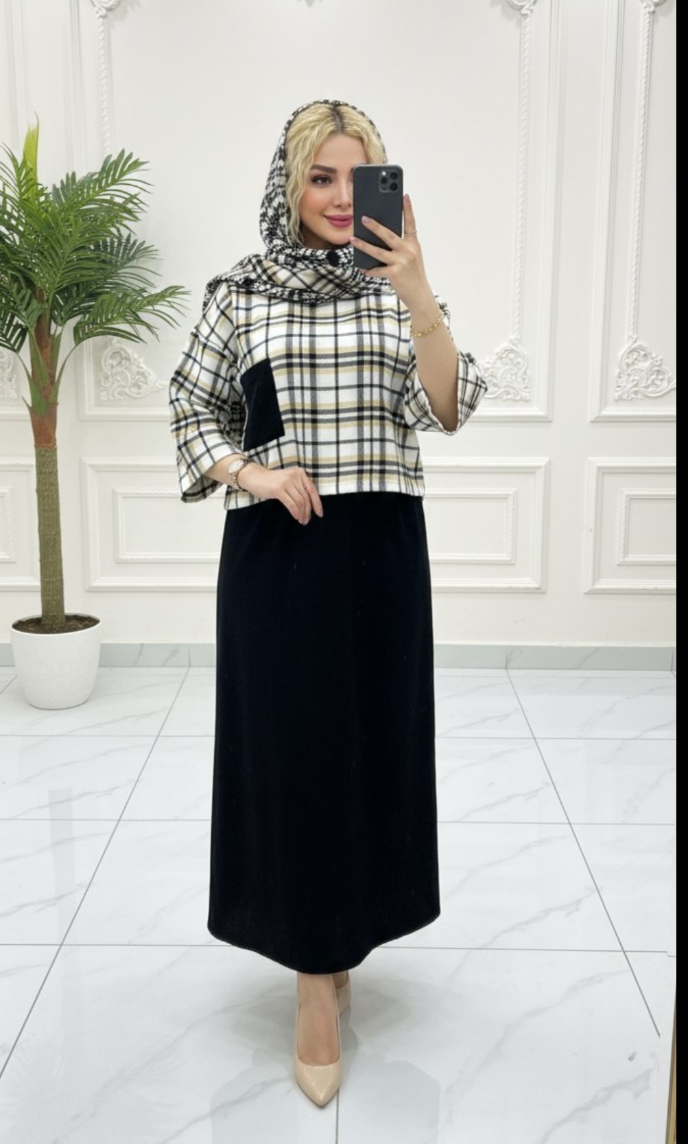 ست دو تیکه رویه پشمی زیره مخمل شانل مدل حسنا ارسال رایگان کد97335TR