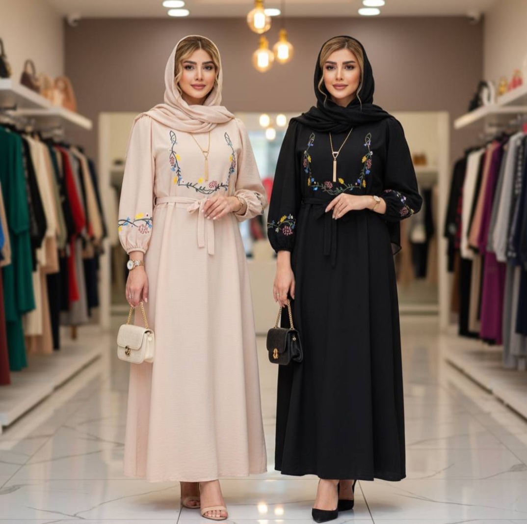 کفتان گلدوزی گلبرگ جنس بابوس ارسال رایگان کد6464V