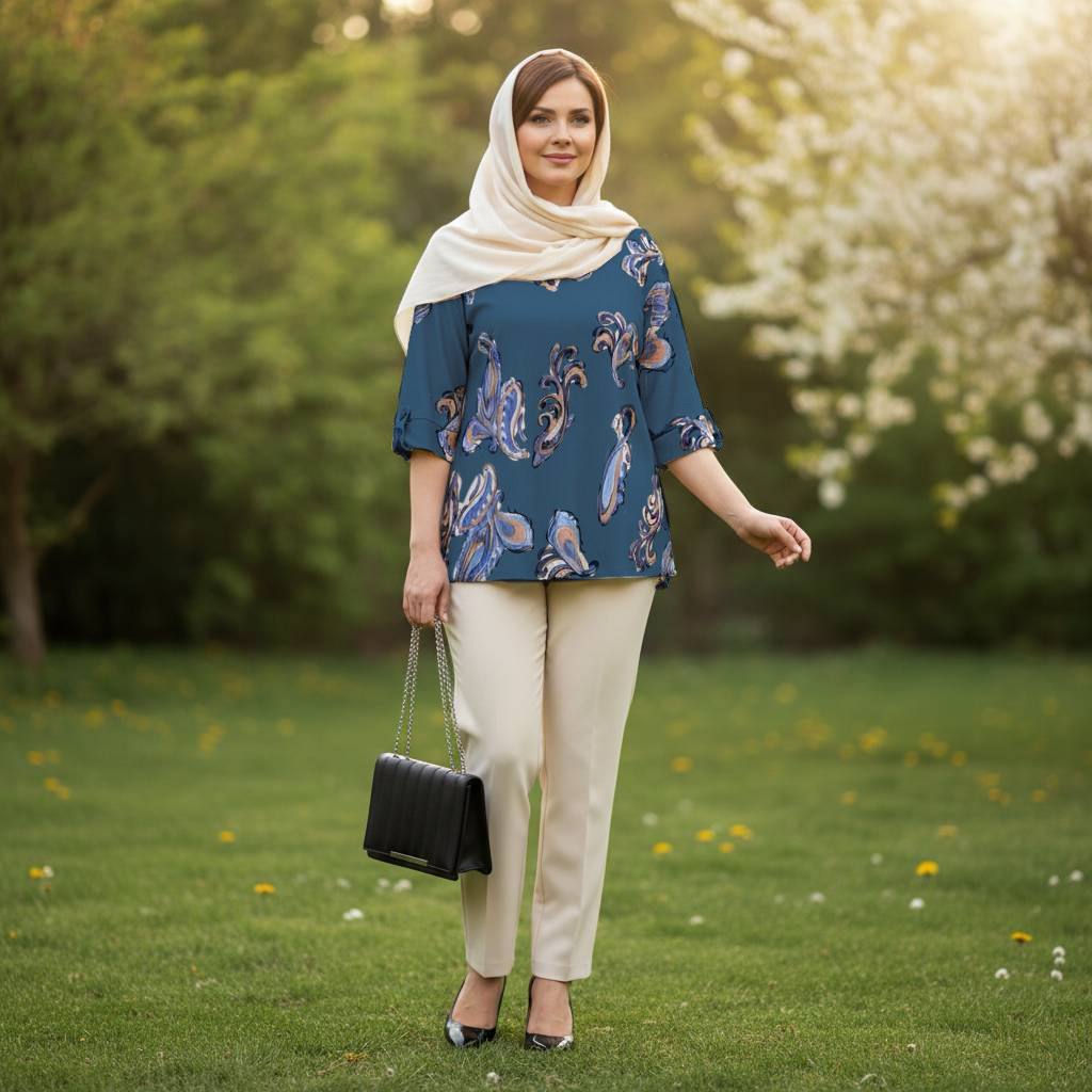 شومیزمانتویی زنانه جنس الساایتالیایی ارسال رایگان کد46266MH