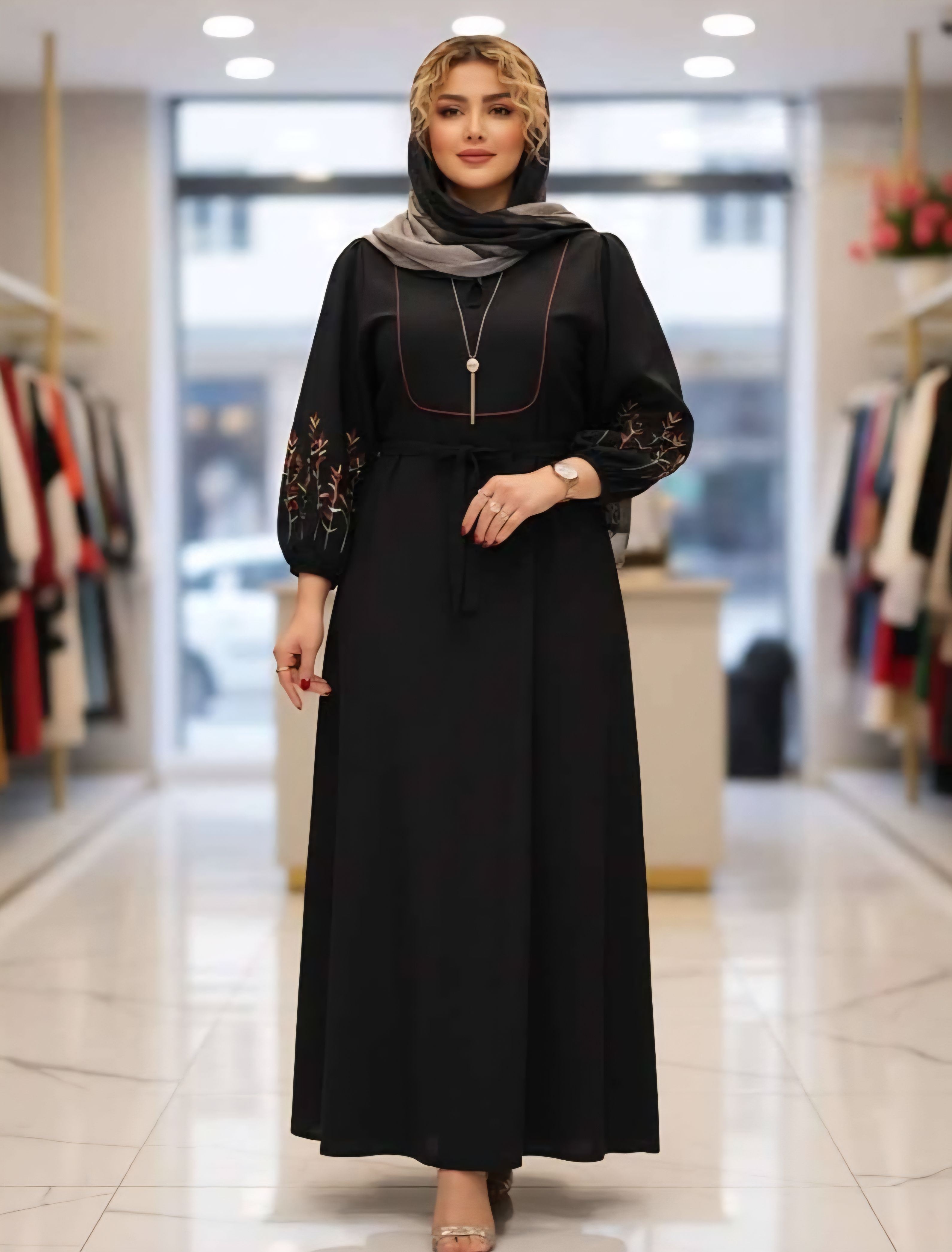 کفتان گلدوزی نرگسی ارسال رایگان کد 5000V