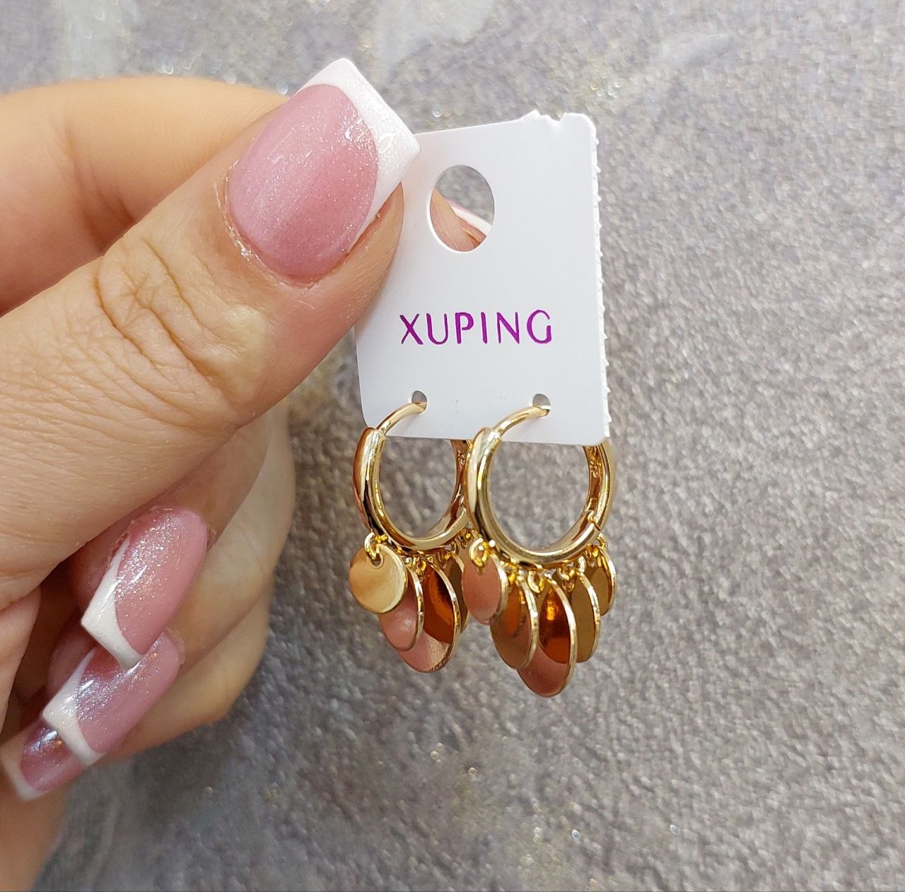 گوشواره پولکی برند ژوپینگ XUPING رنگ ثابت ارسال رایگان